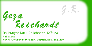 geza reichardt business card